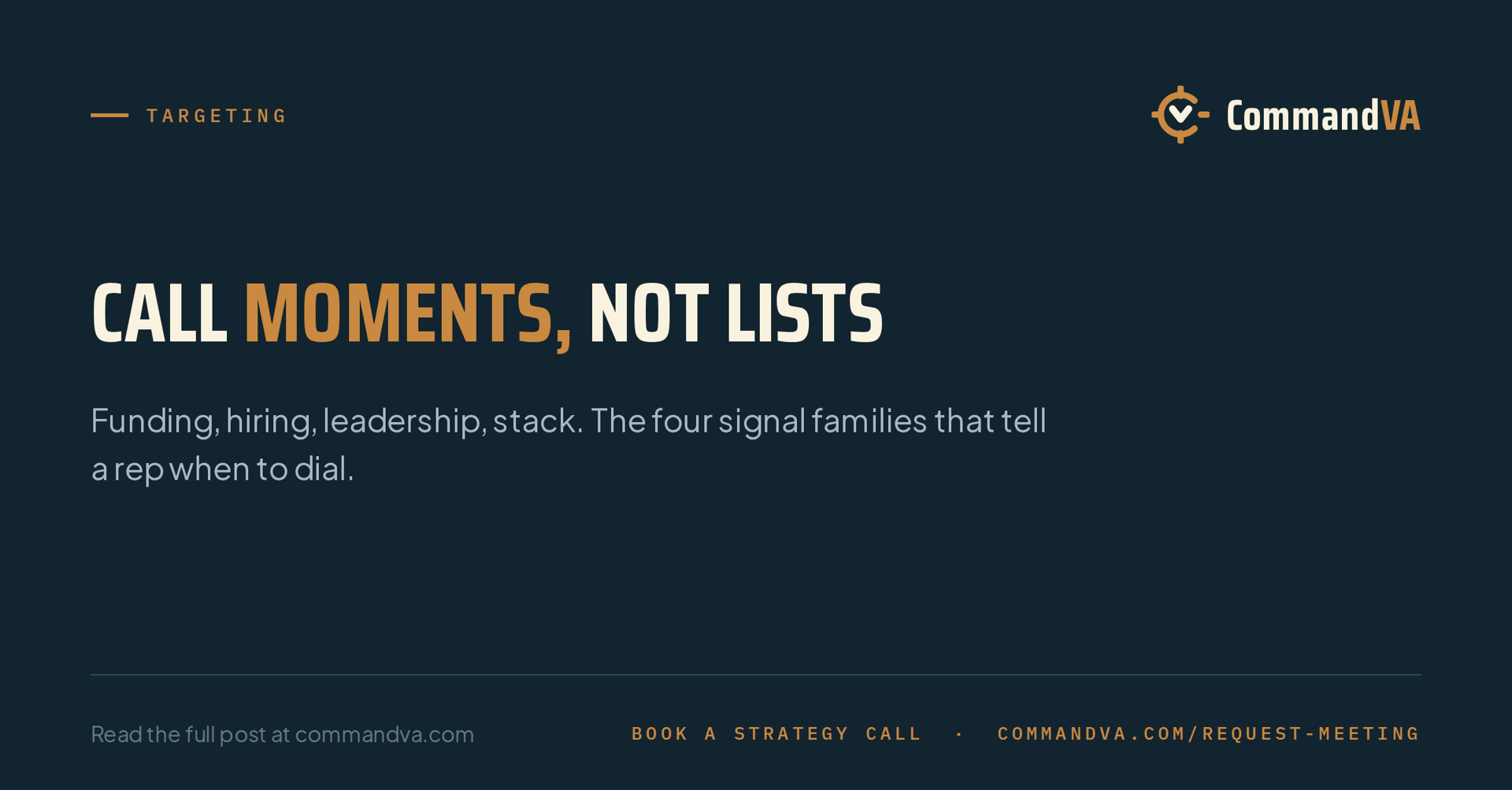 Call moments, not lists