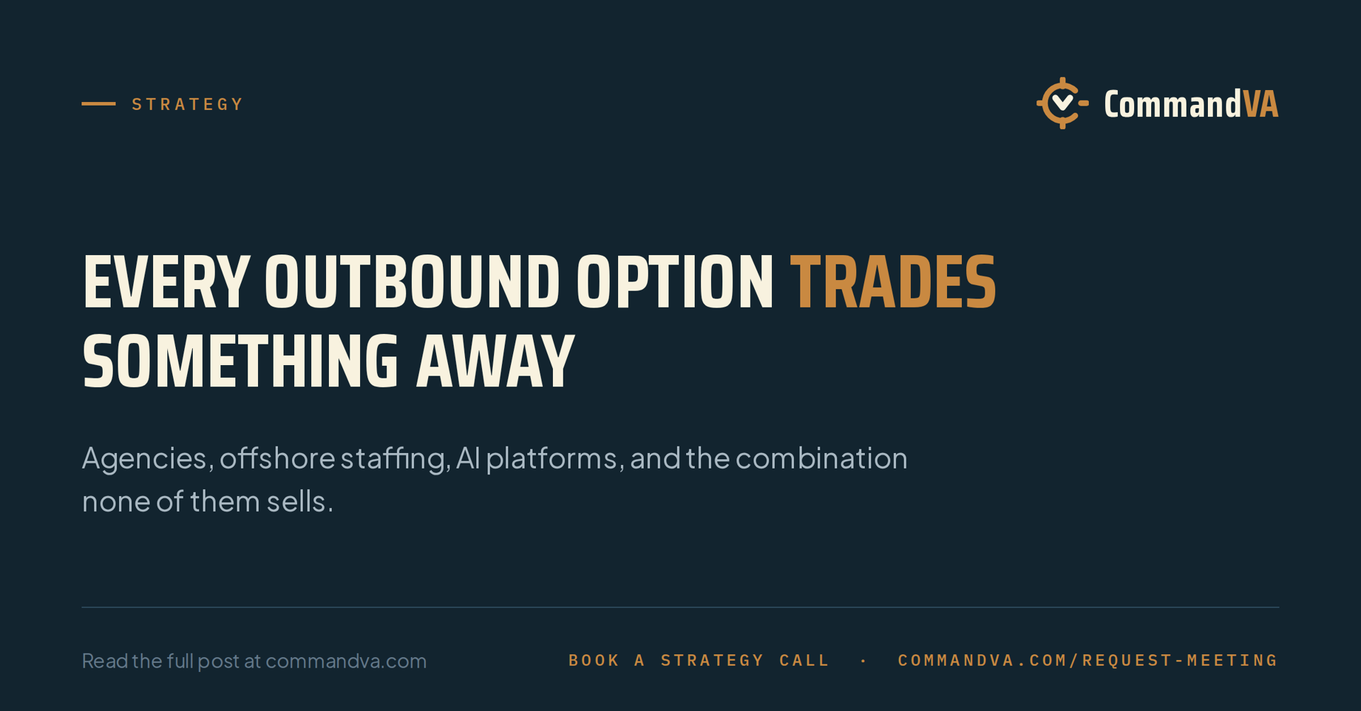 Rent, build, or automate: the three shelves of outbound