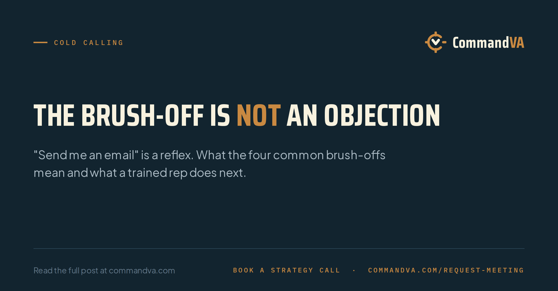 The brush-off is not an objection