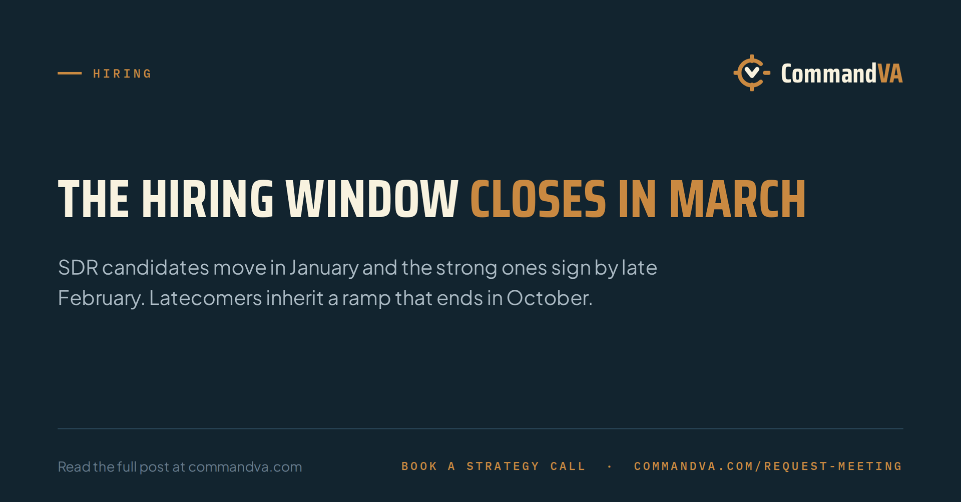 The Q1 hiring window is short