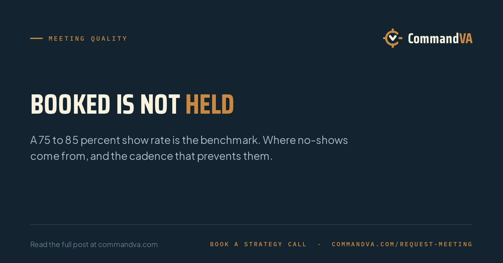 Booked is not held: fixing your no-show rate