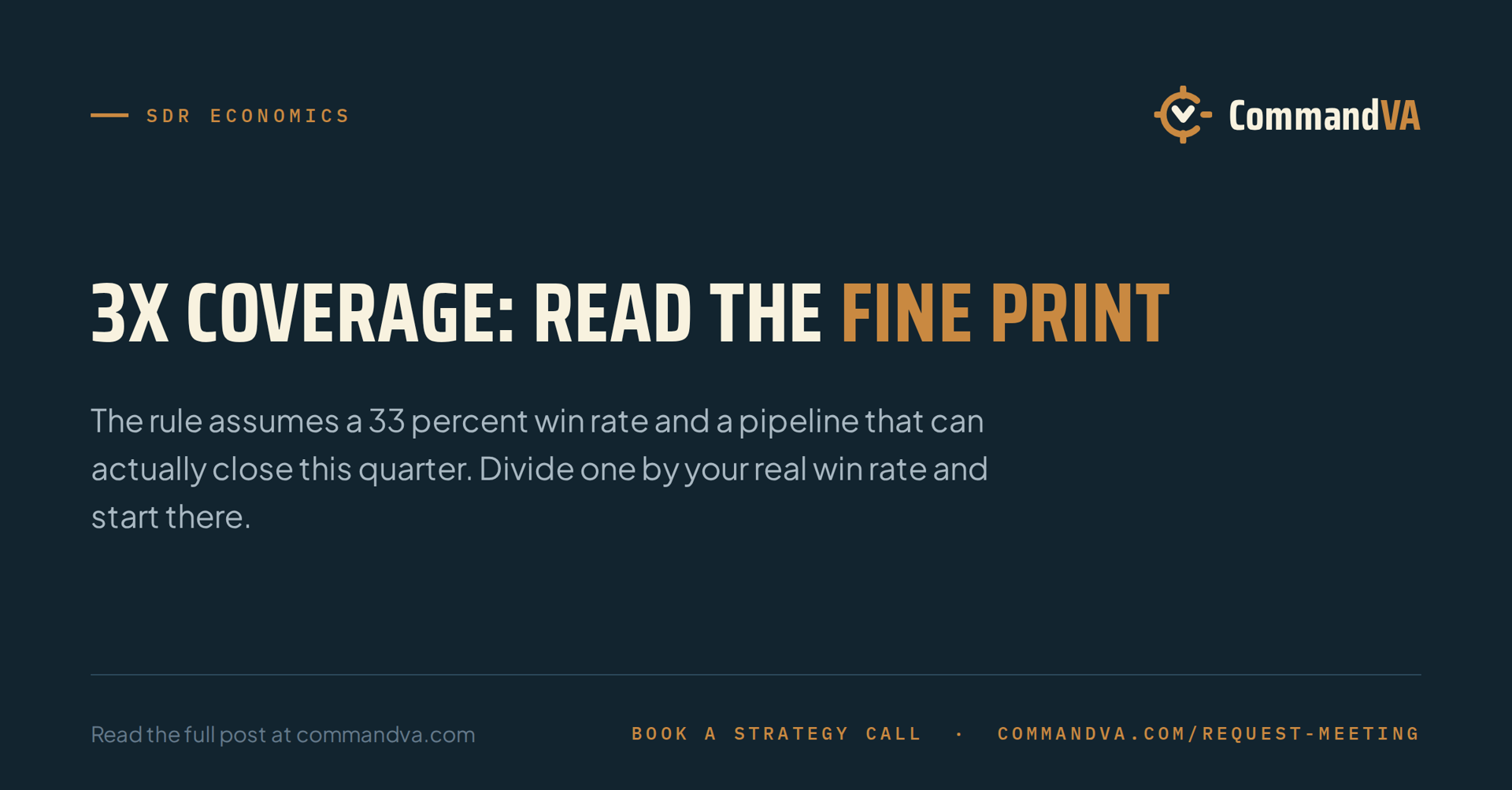 Pipeline coverage: the 3x rule and its fine print