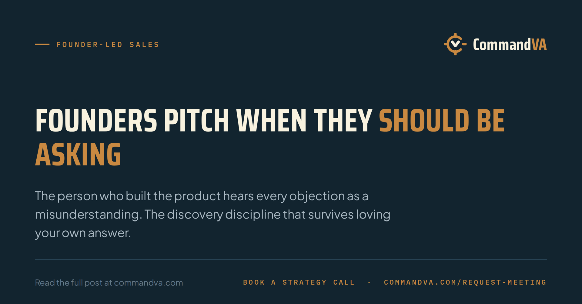 Founders do discovery like founders