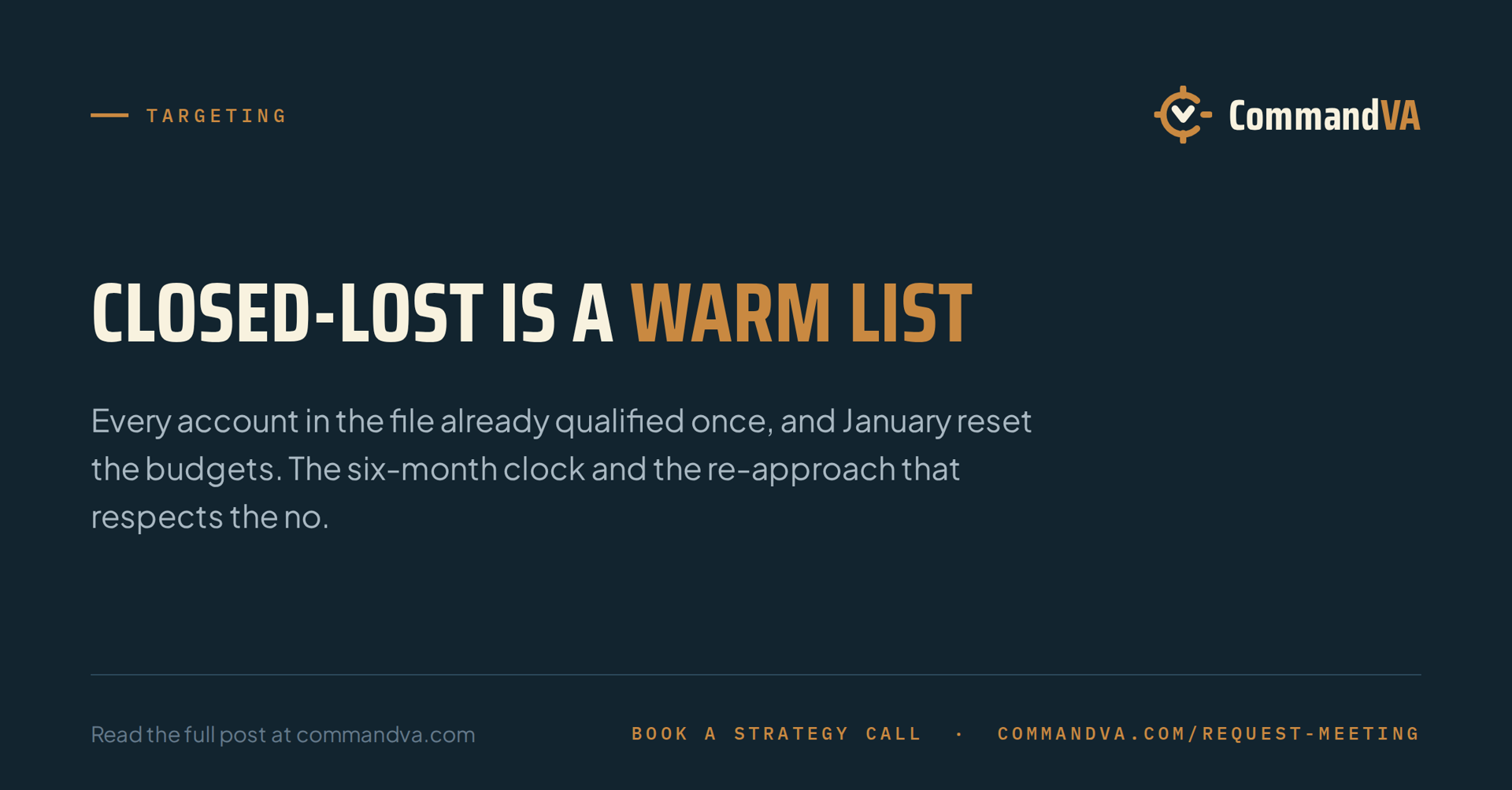 Your closed-lost file is a warm list