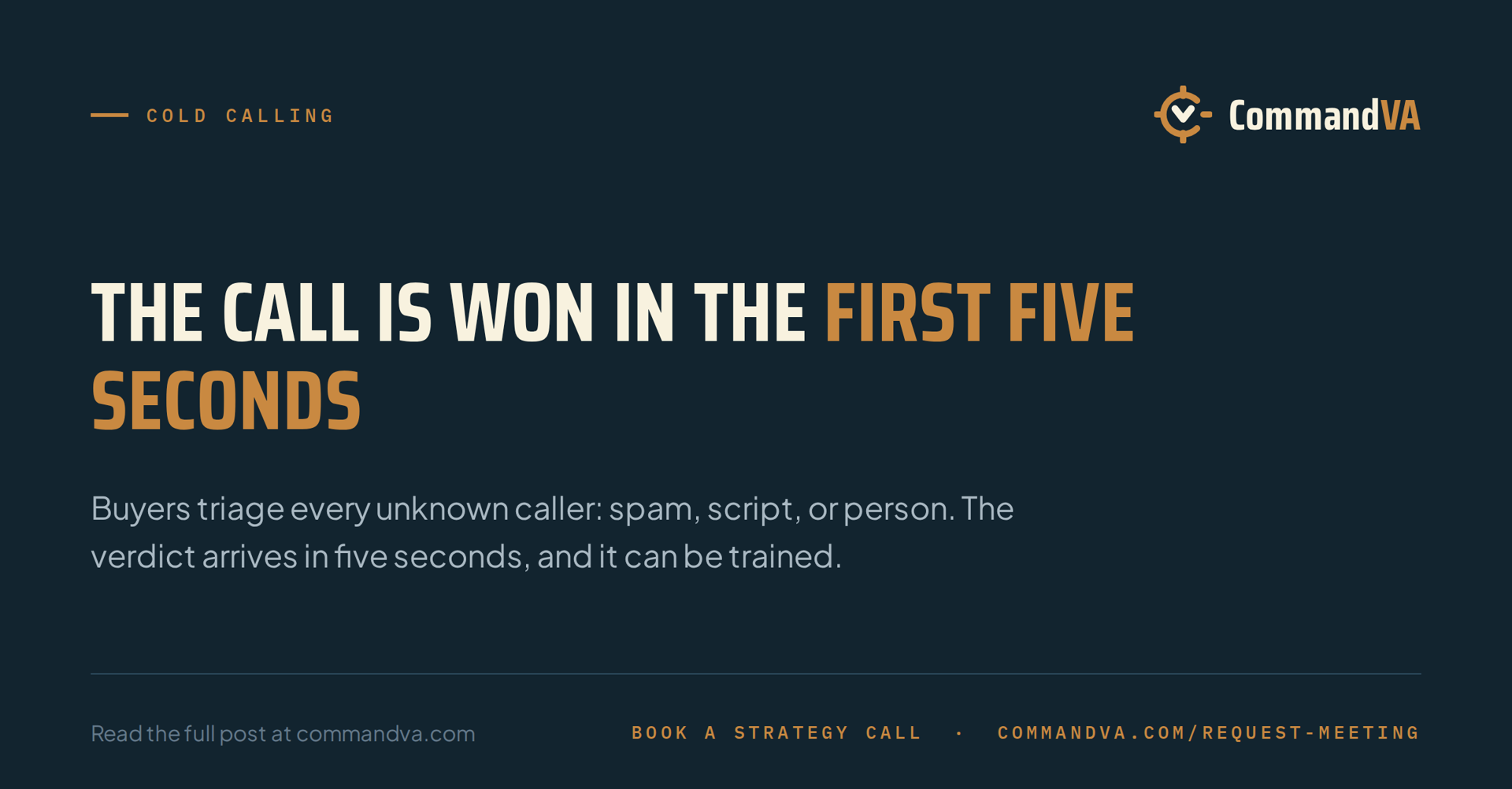 The first five seconds of a cold call