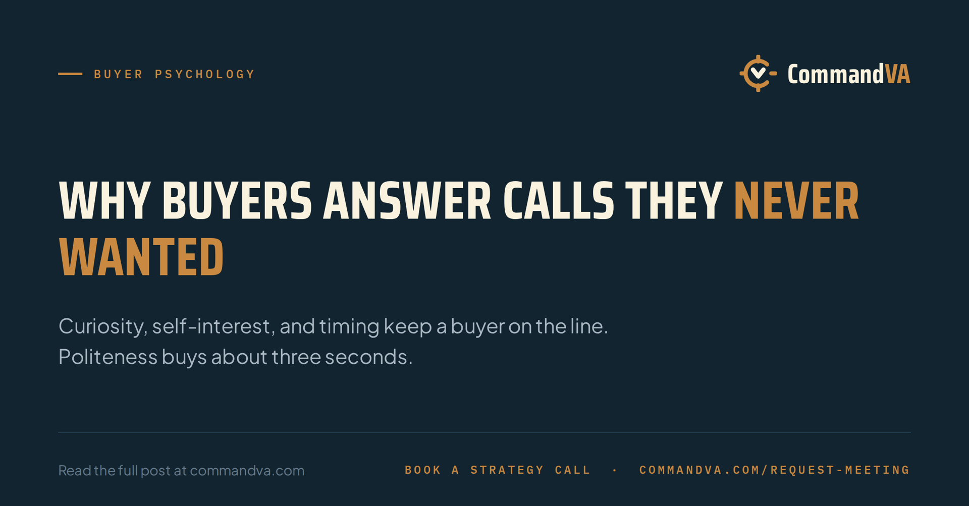 Why buyers answer calls they did not want