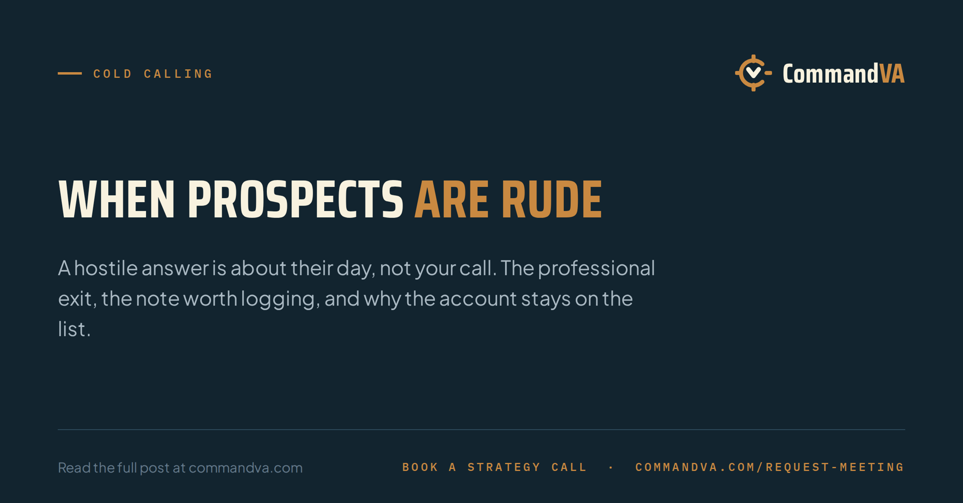 When prospects are rude
