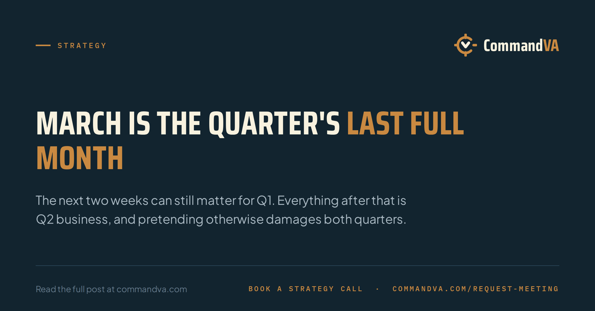 March is the quarter's last full month