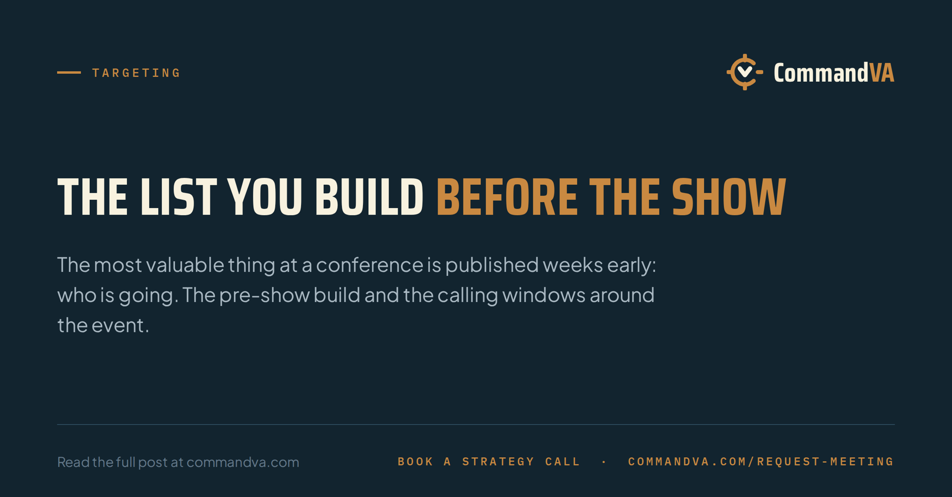 The list you build before the show