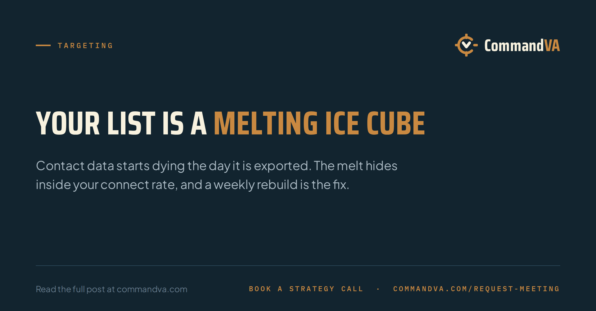Your list is a melting ice cube