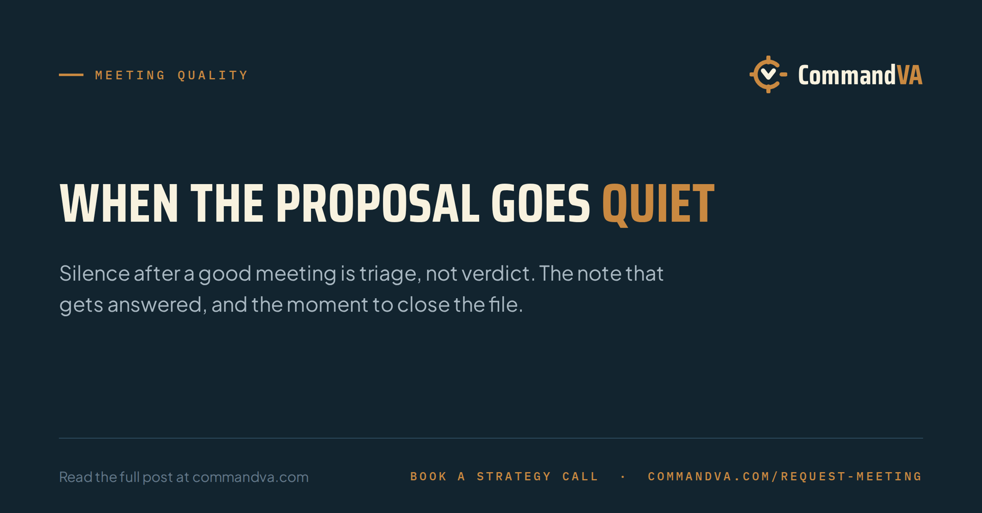Silence after the proposal
