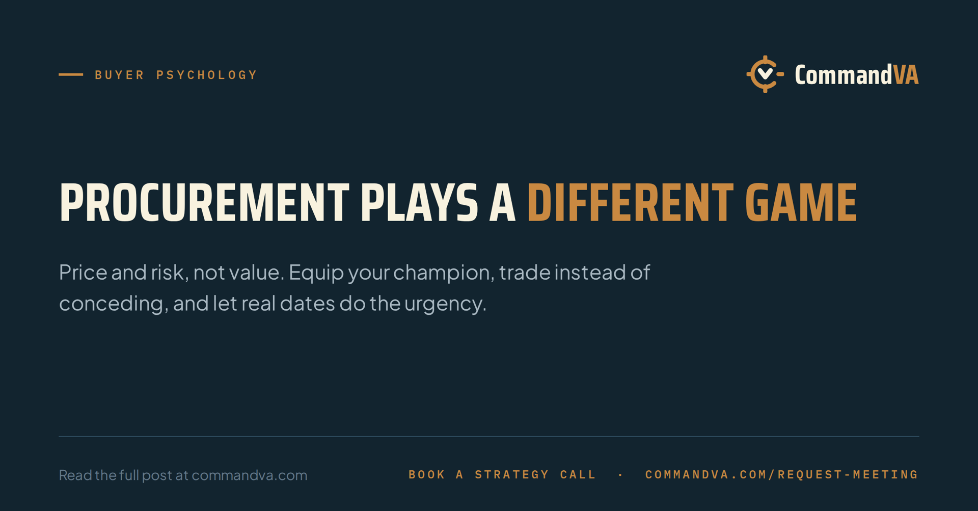 When procurement enters the room