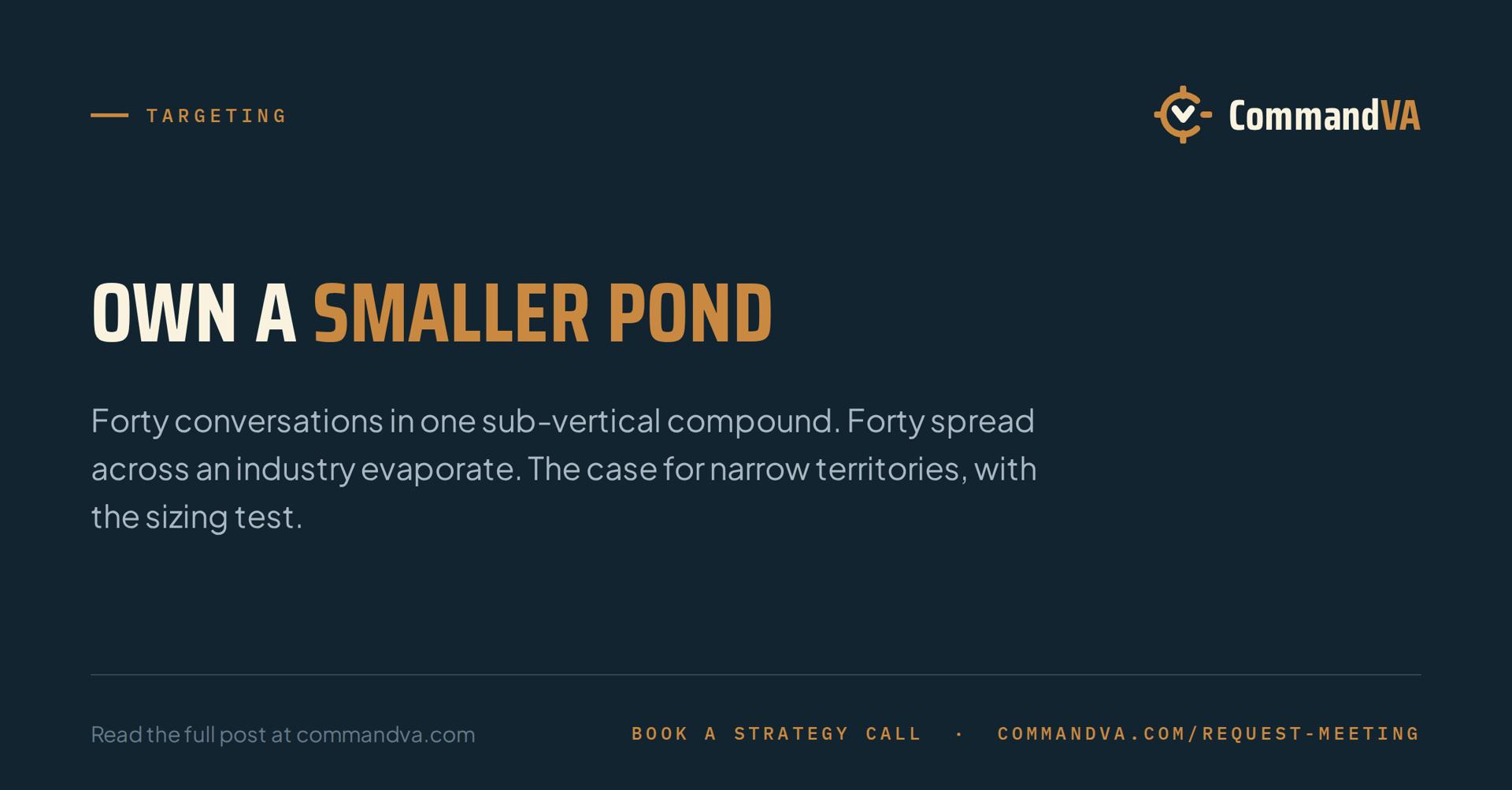 Pick smaller ponds