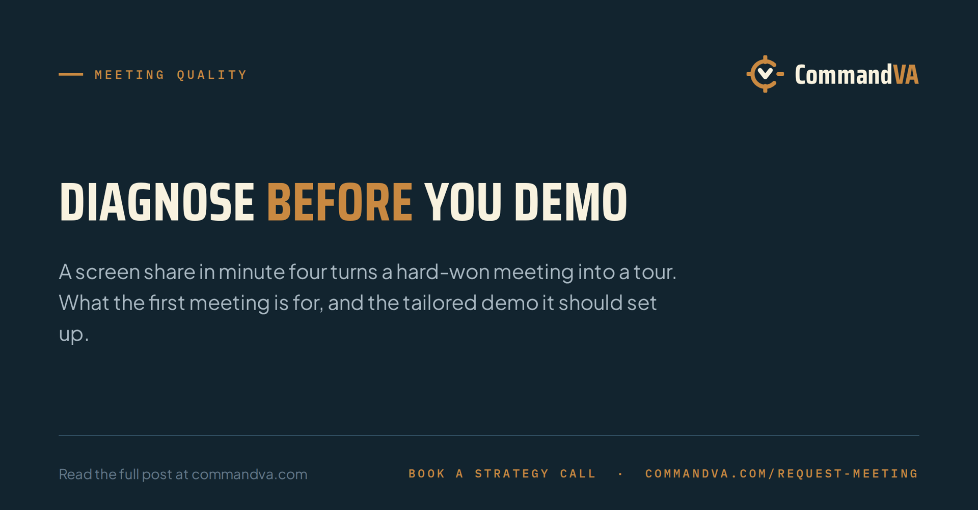 The demo is not the meeting
