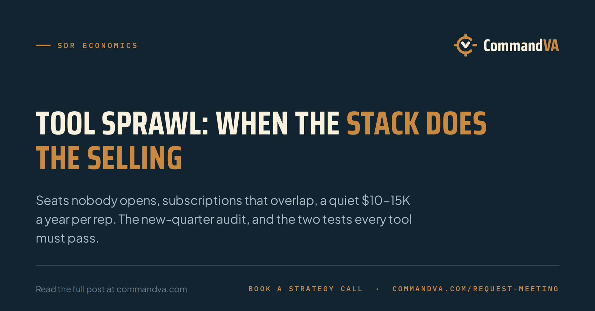 Tool sprawl: when the stack does the selling