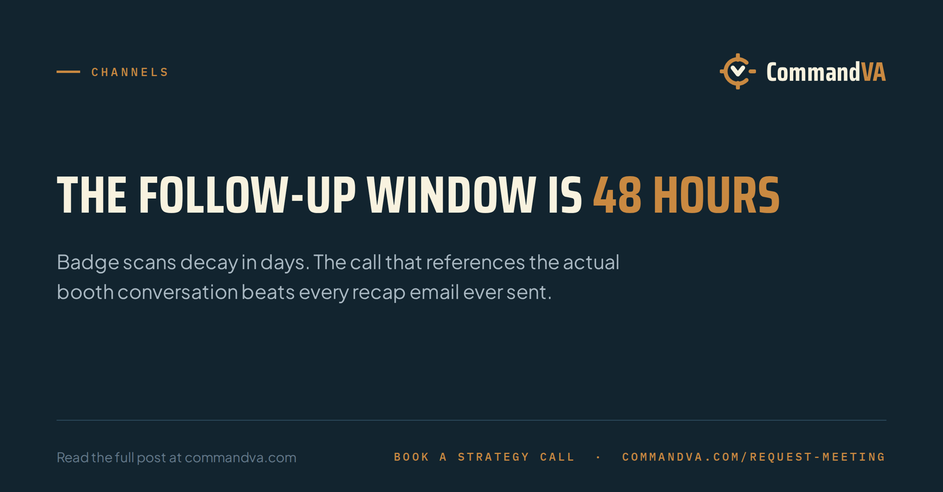 The trade-show follow-up window