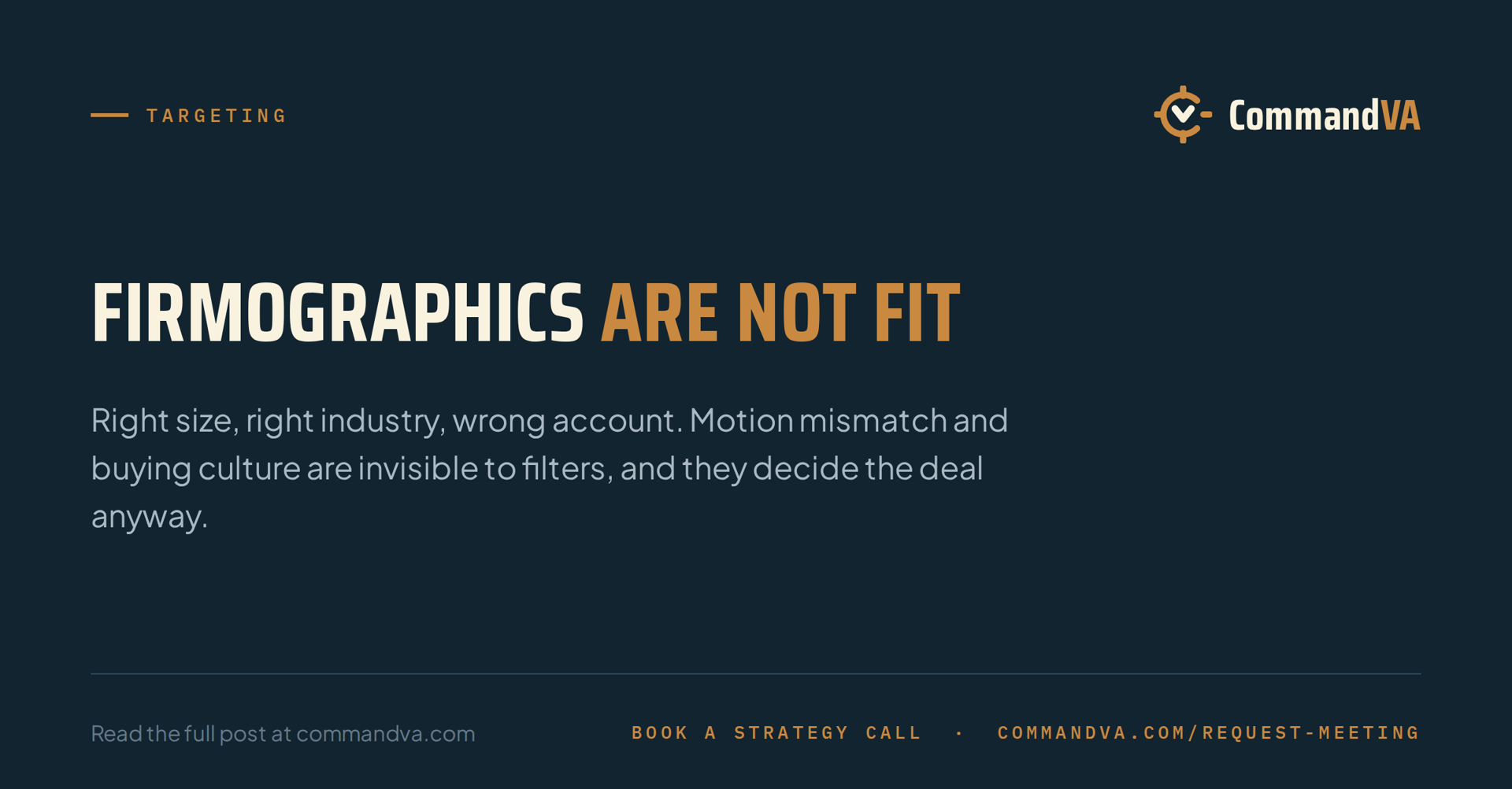 Firmographics are not fit