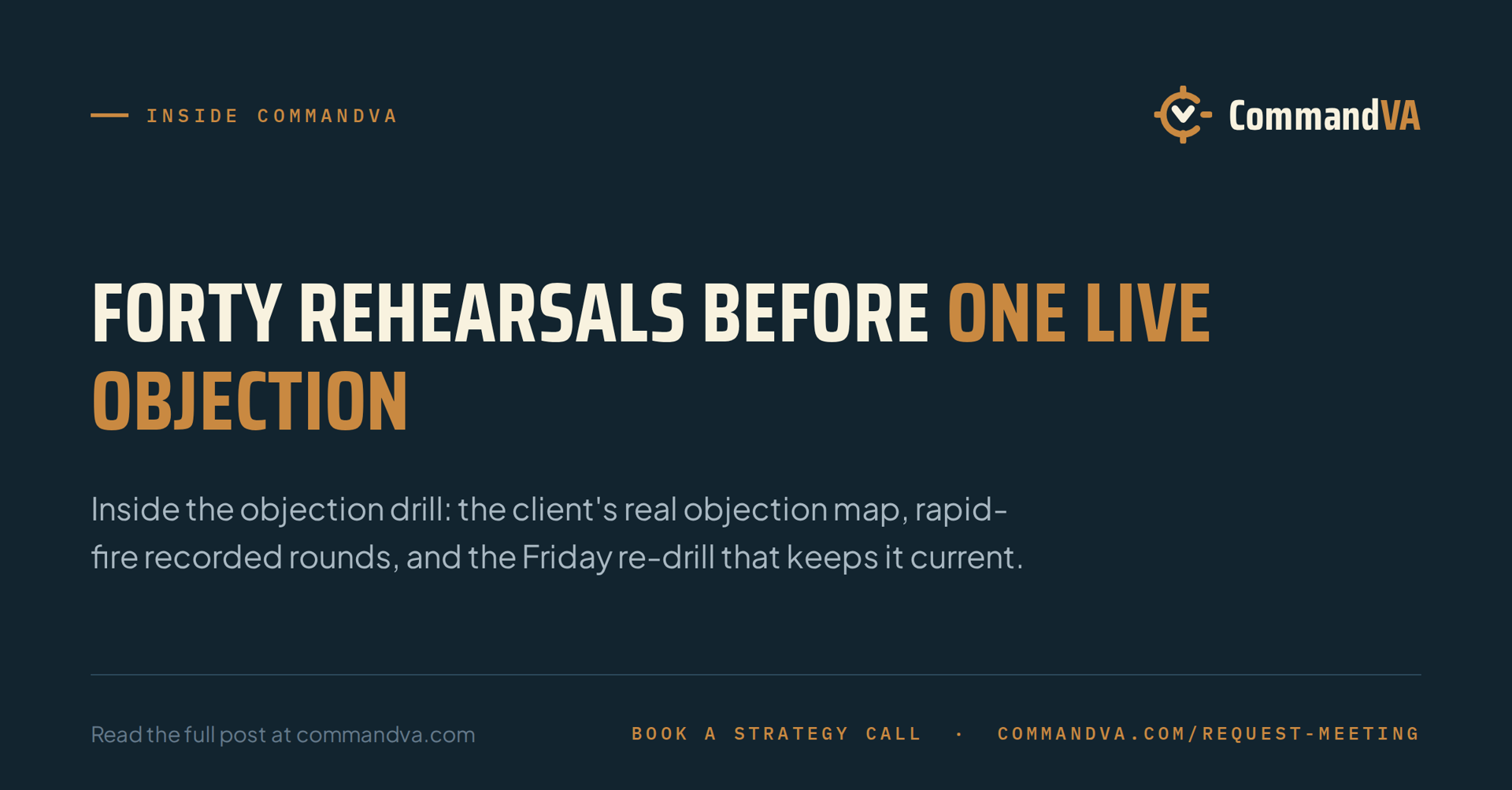 How we drill objections