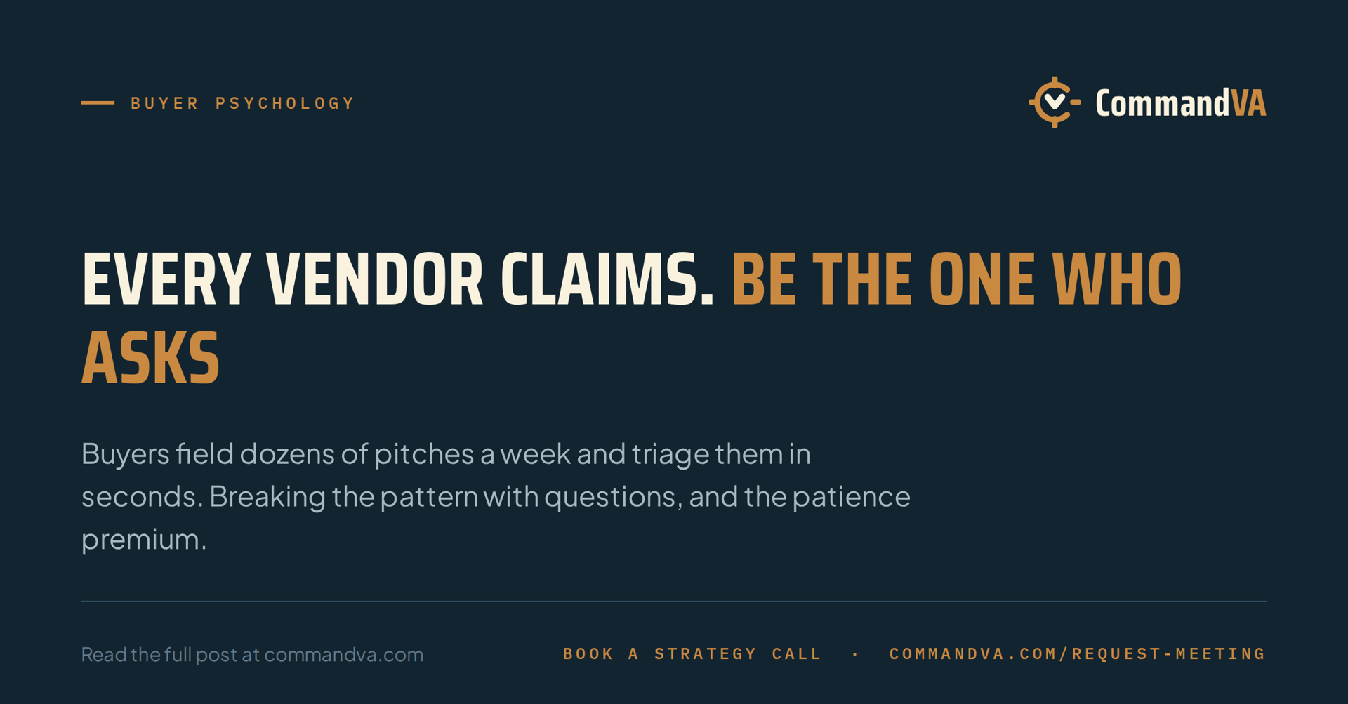 Vendor fatigue is real