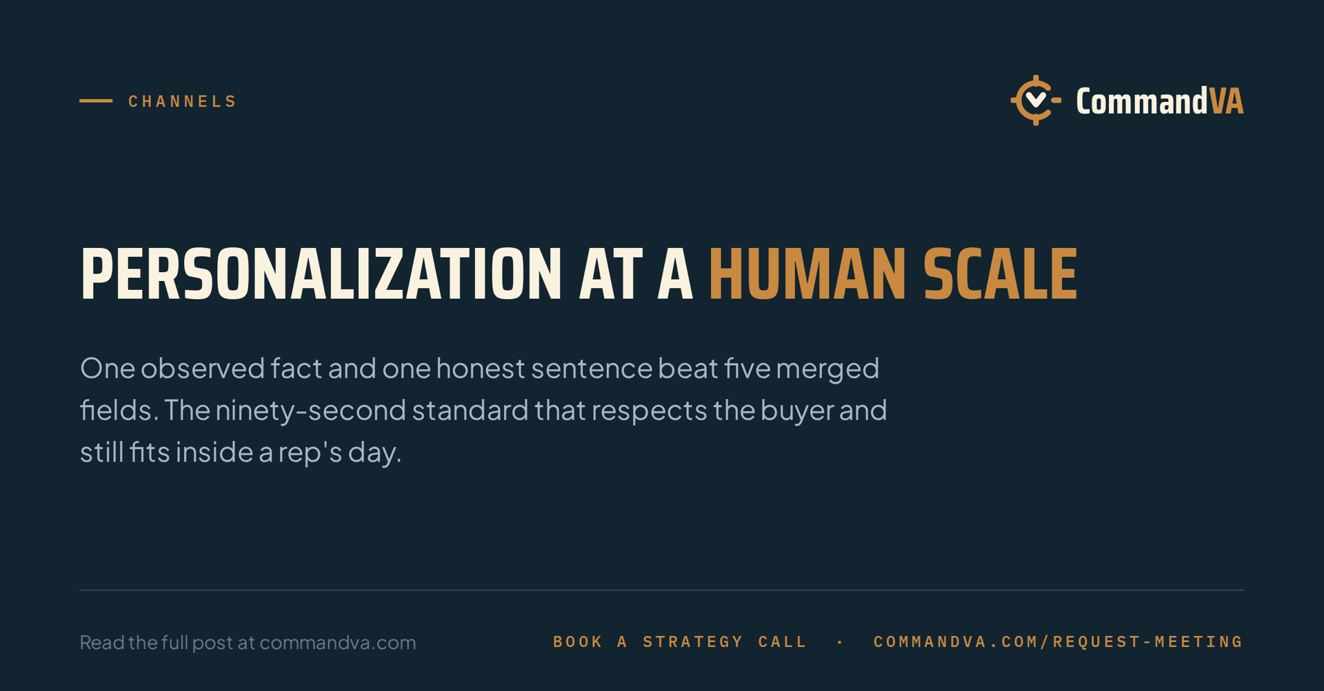 Personalization at a human scale