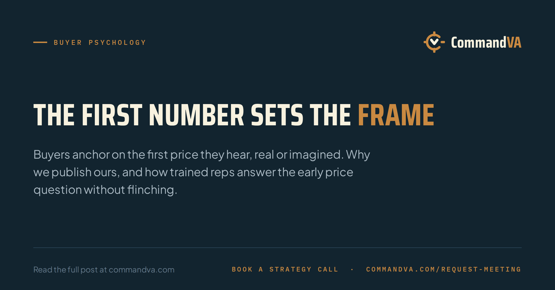 Anchors in the first price conversation