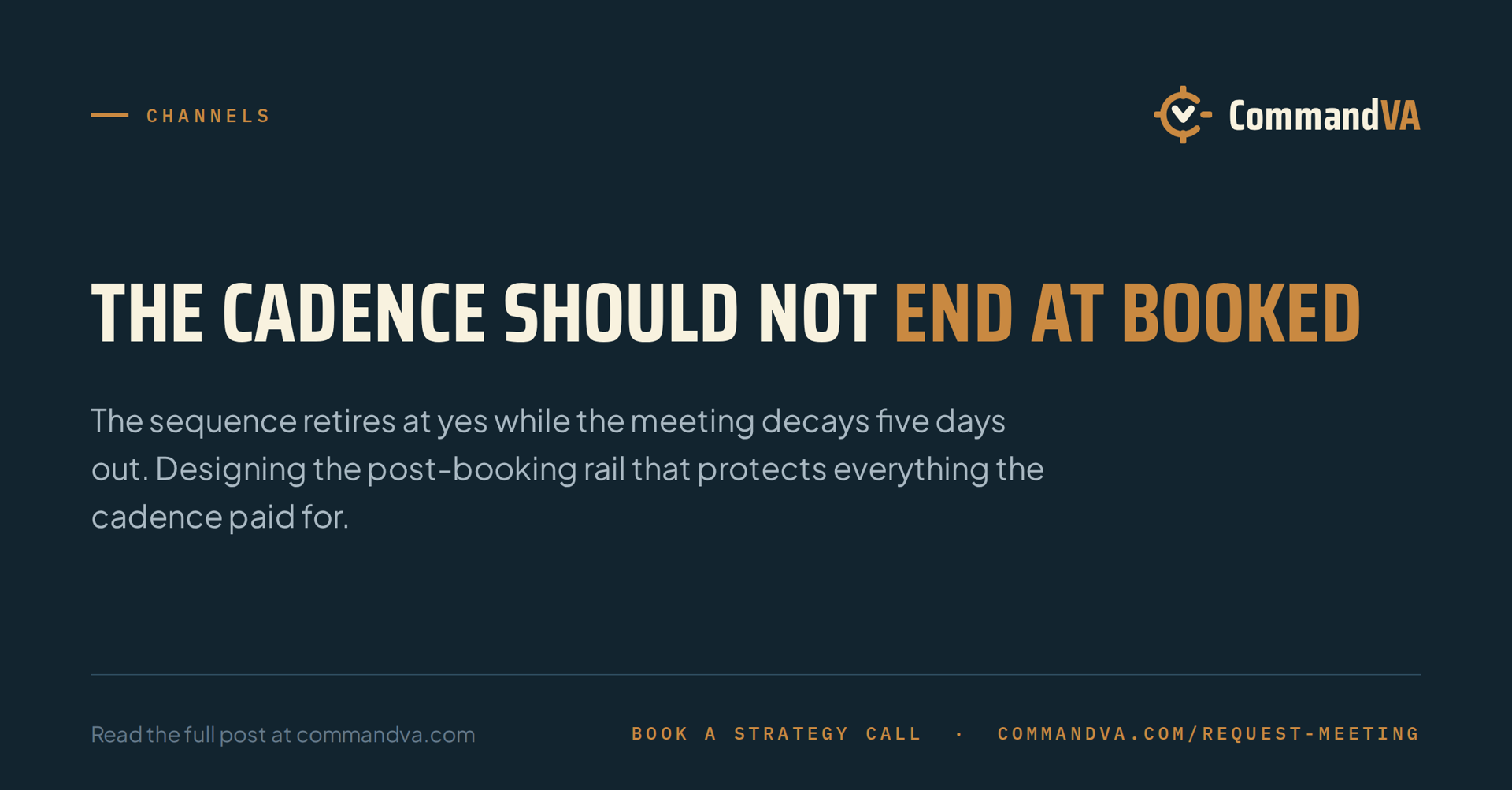 The touch after the meeting is booked