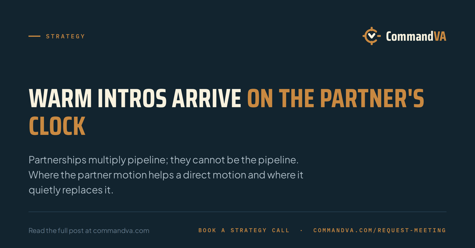 Partnerships versus outbound