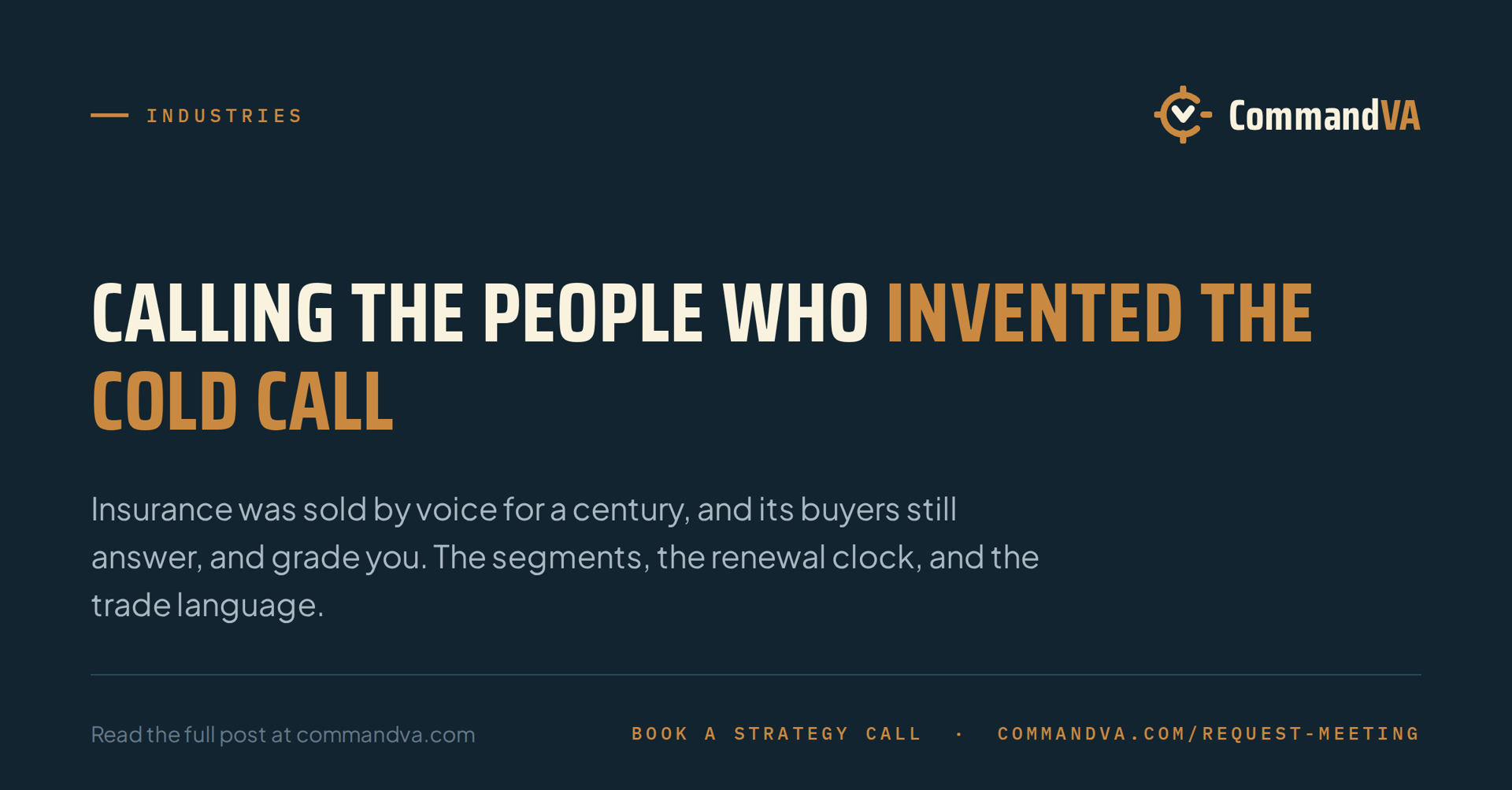 Insurance: the original phone-sold product