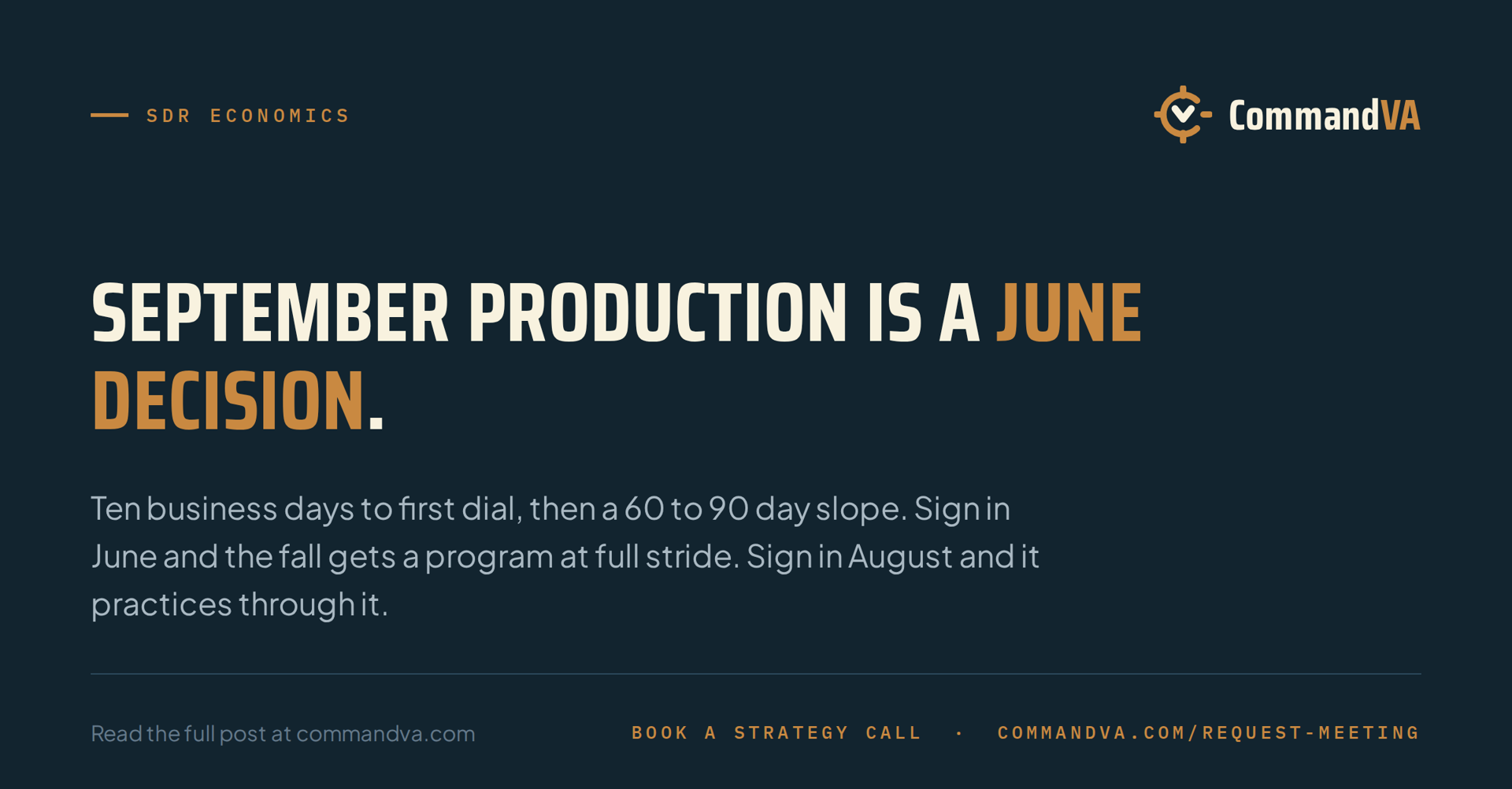 The September start you decide in June