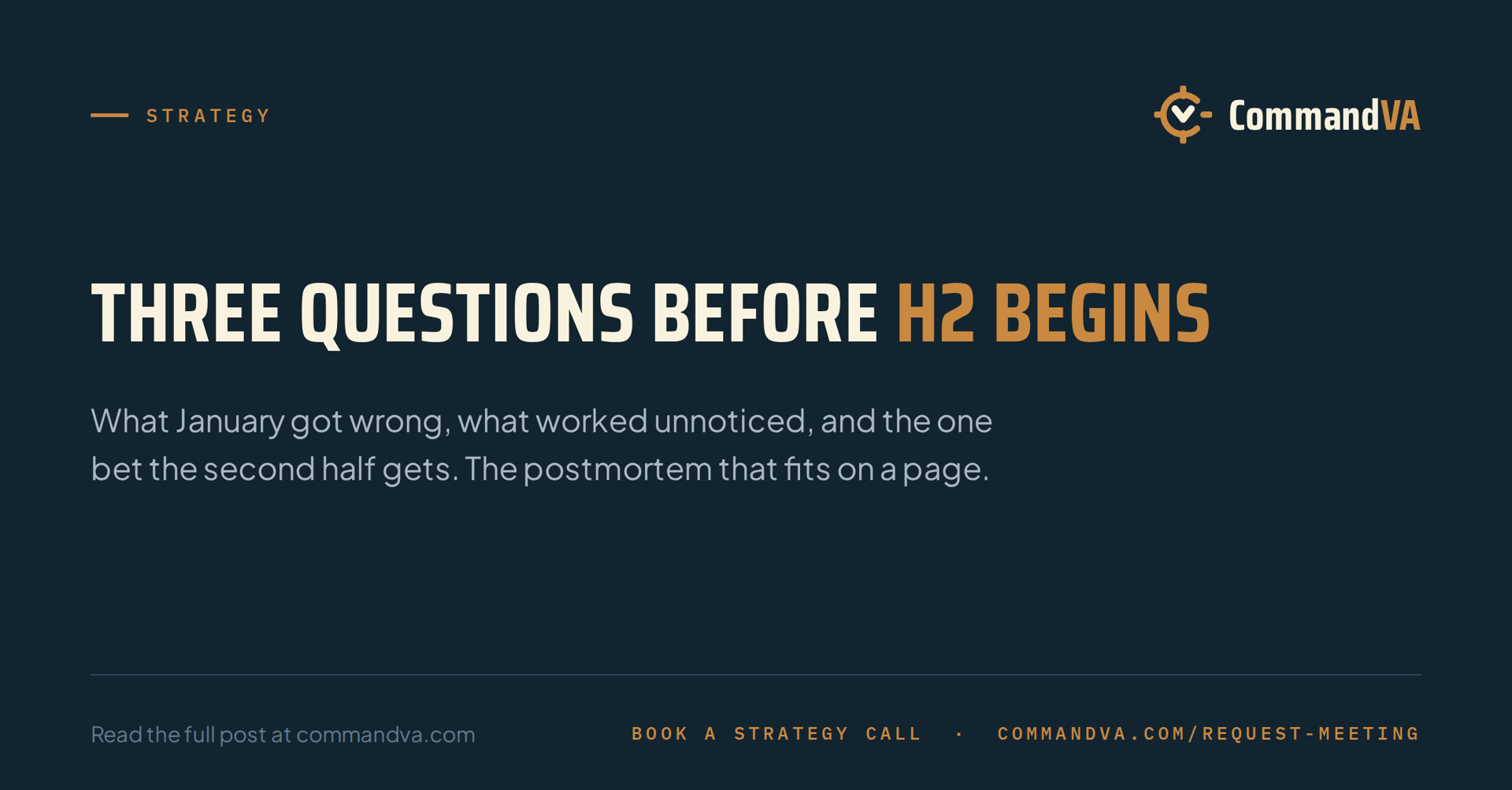 The H1 postmortem: three questions