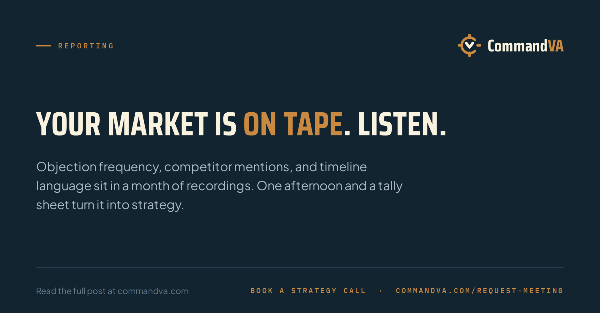 Recordings are the richest dataset you ignore