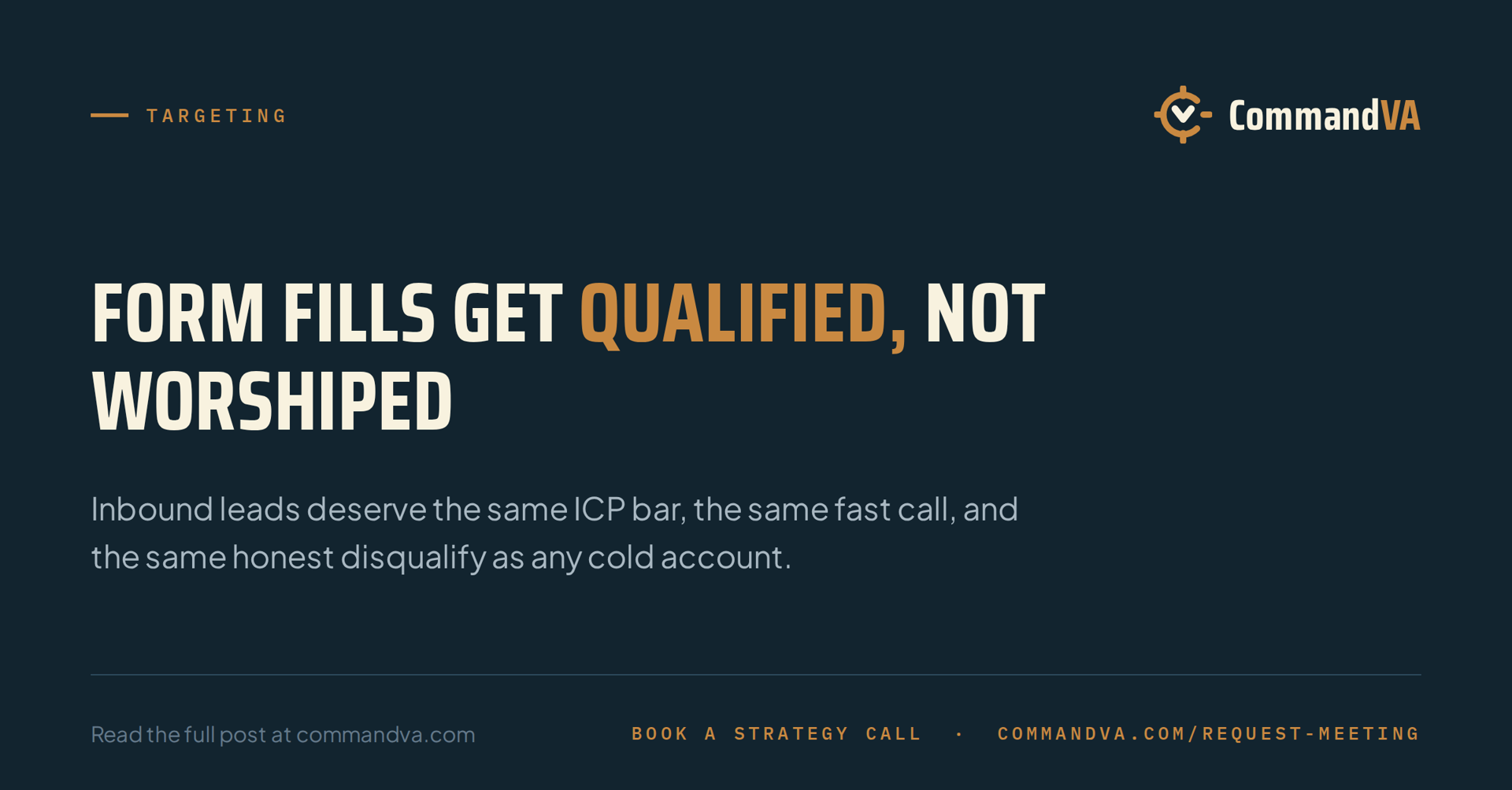 Treat inbound leads like outbound accounts
