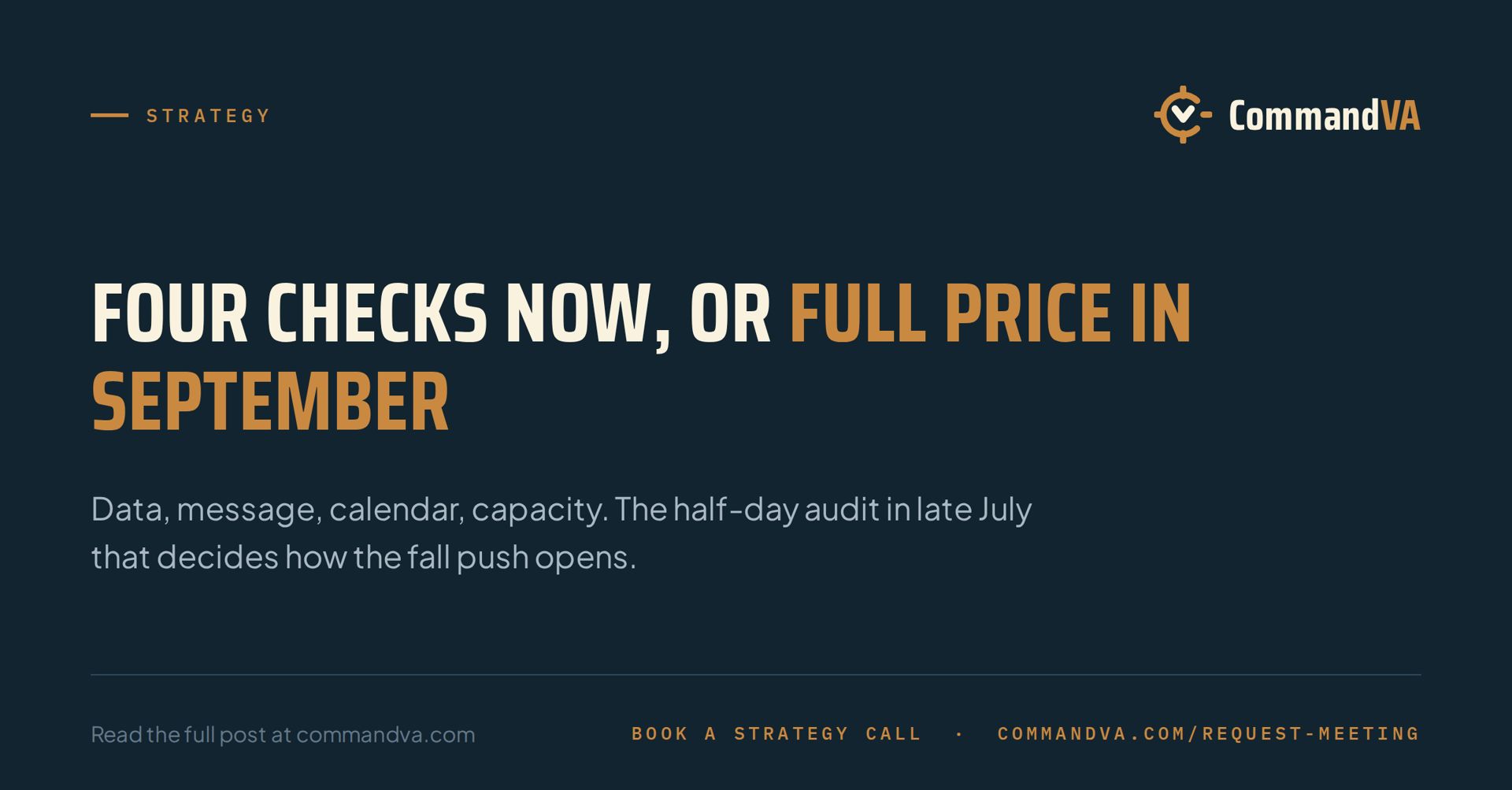 The August audit