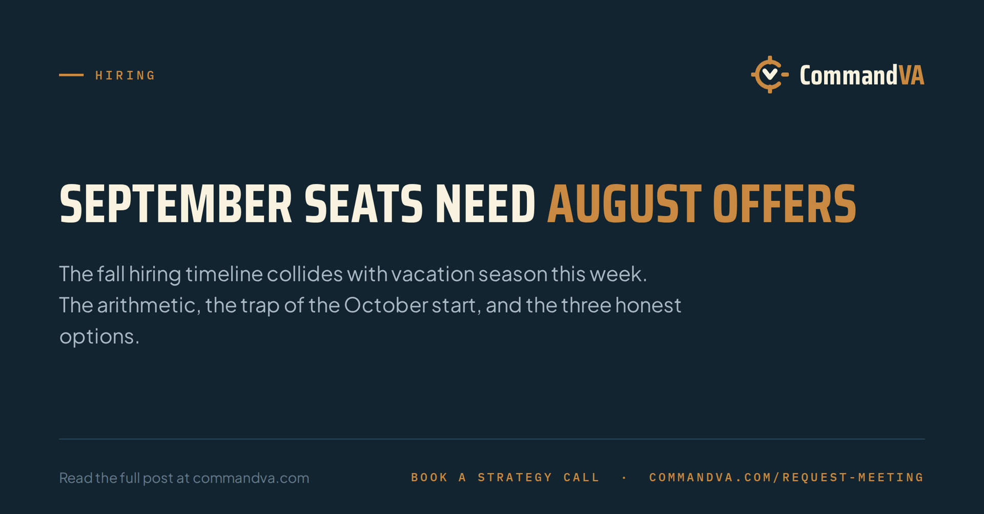 The fall SDR hiring rush starts now