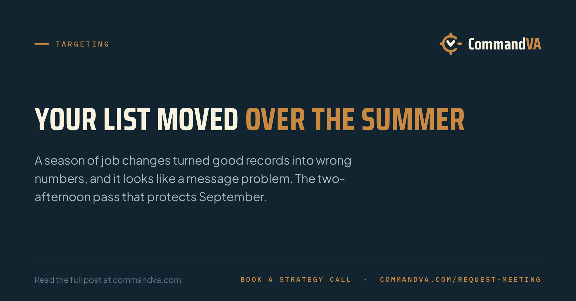 The August re-verify