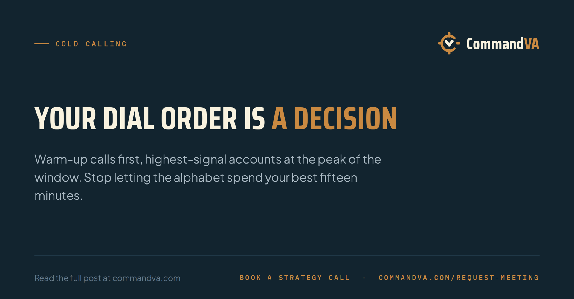 Sequencing your dial order