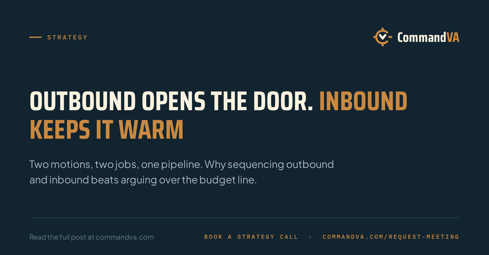 Outbound and inbound are not rivals