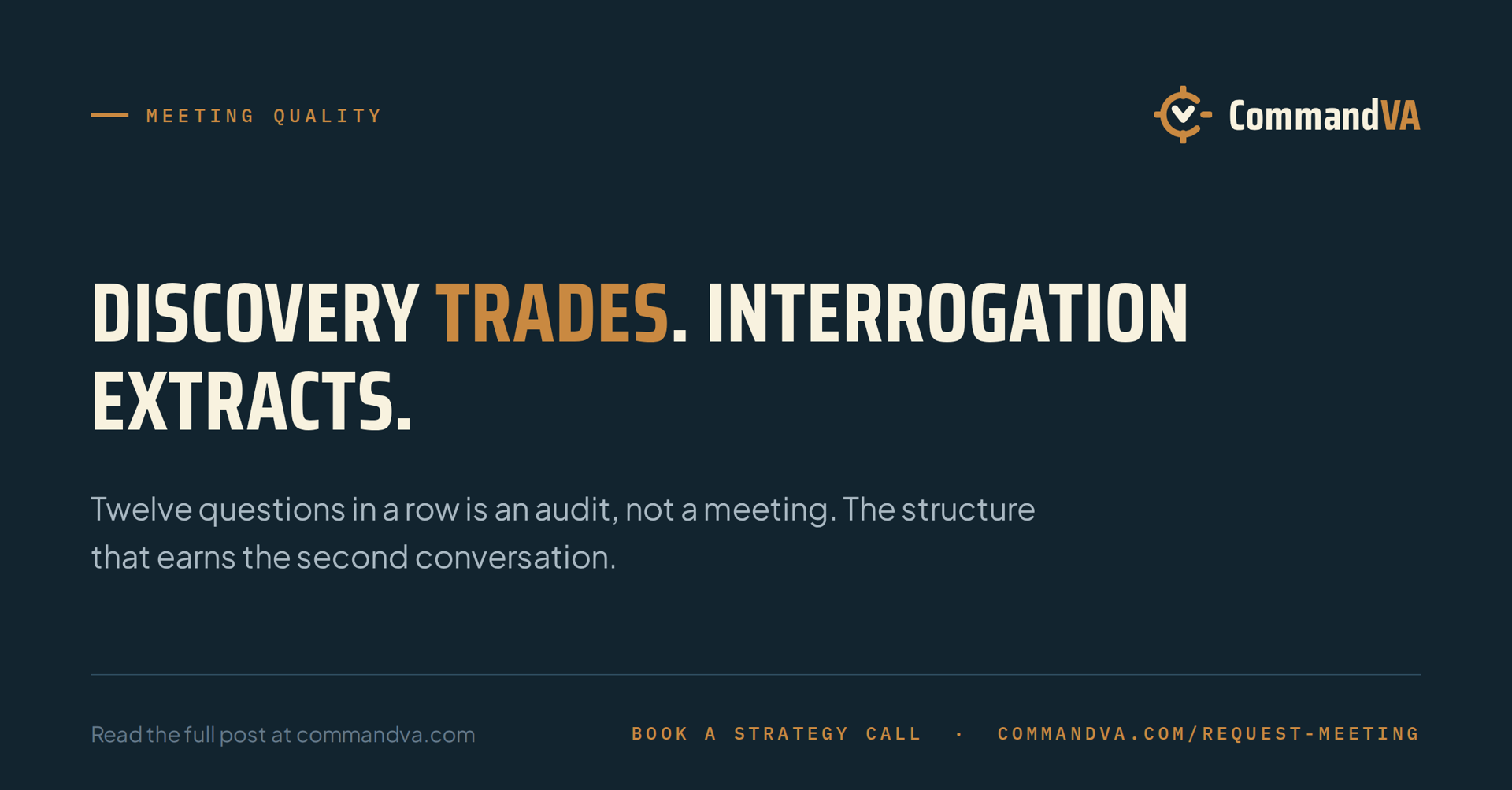 Discovery is not an interrogation