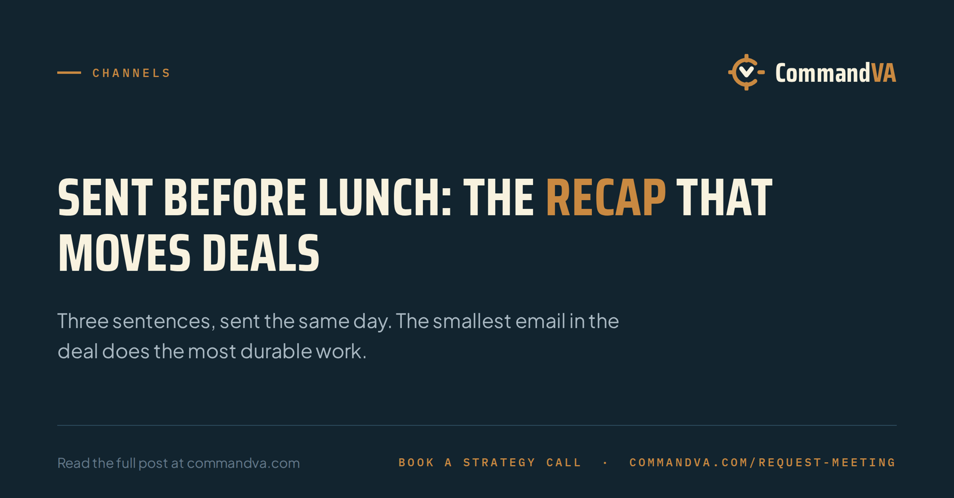 The recap email that keeps deals moving