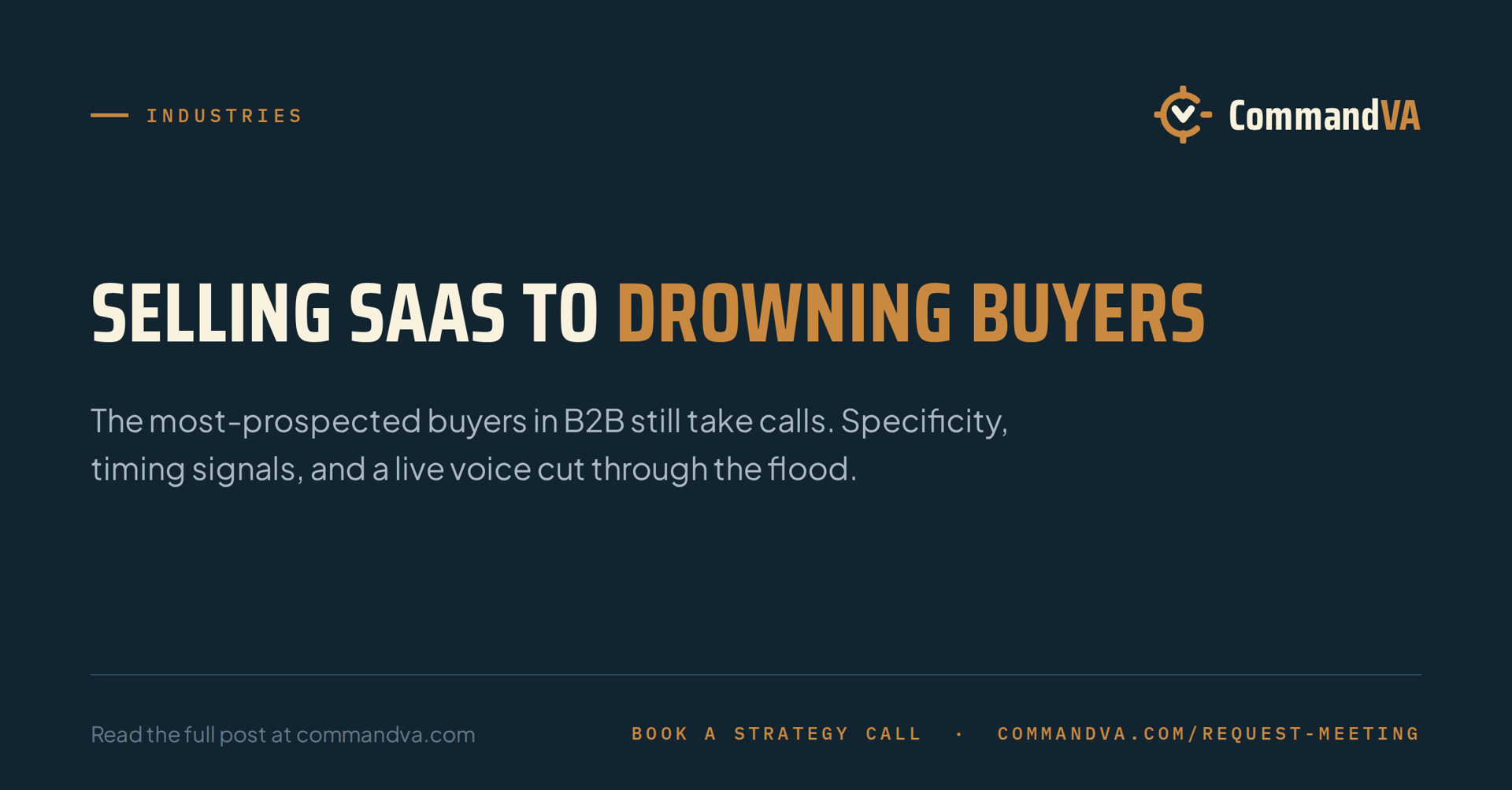 SaaS outbound when your buyer drowns in outbound