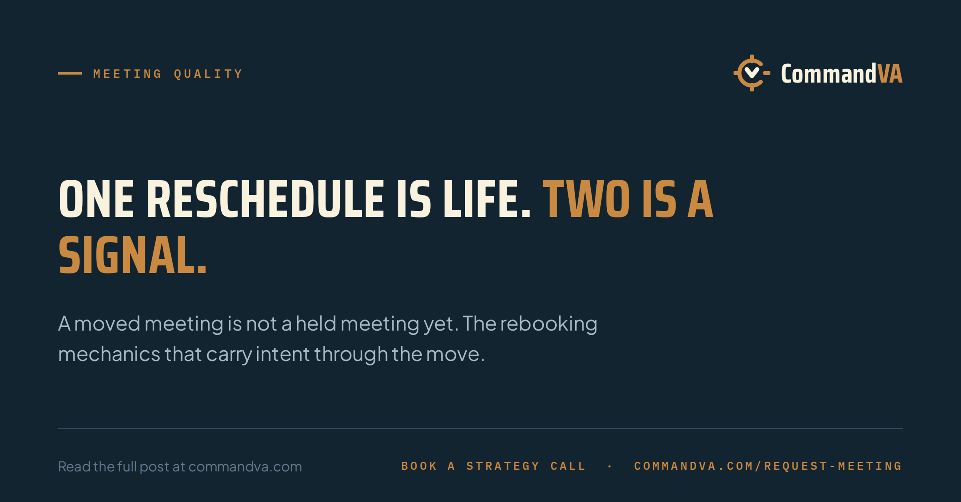 Reschedules: the no-show's polite cousin