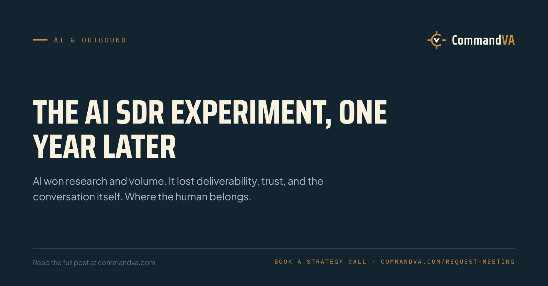 The AI SDR experiment, one year later