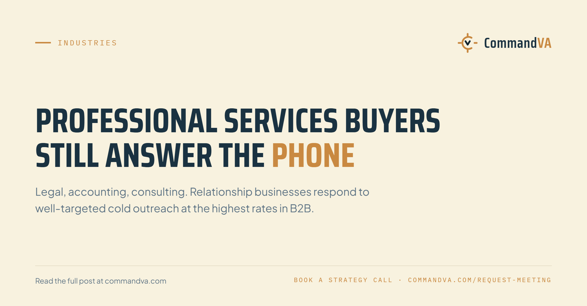 Why professional services buyers still answer the phone