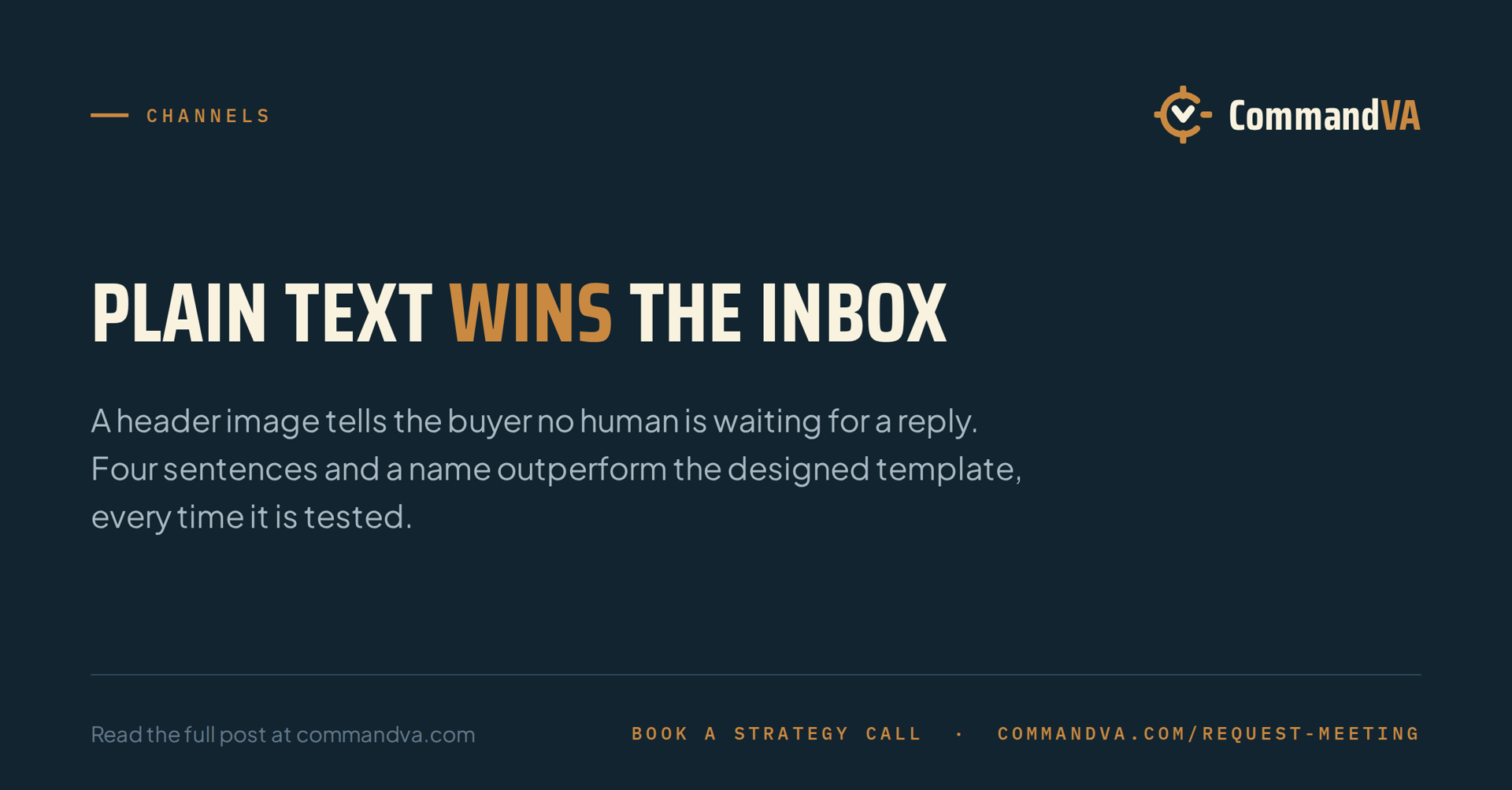 Plain text beats design in outbound