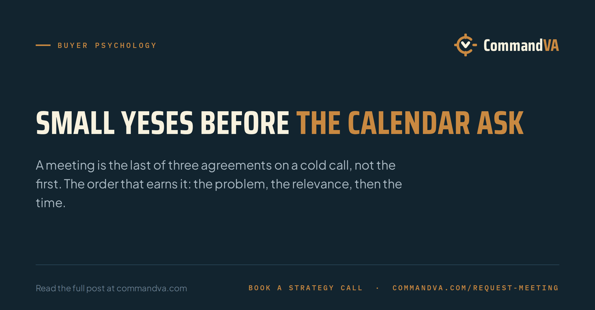 Small yeses before the calendar ask