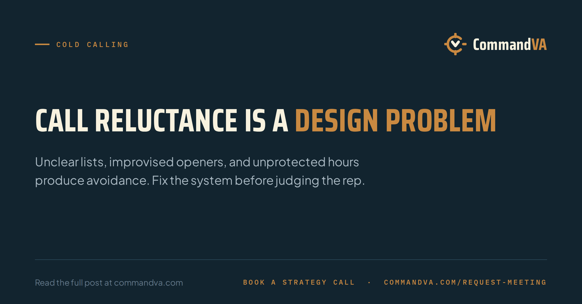 Call reluctance is a design problem