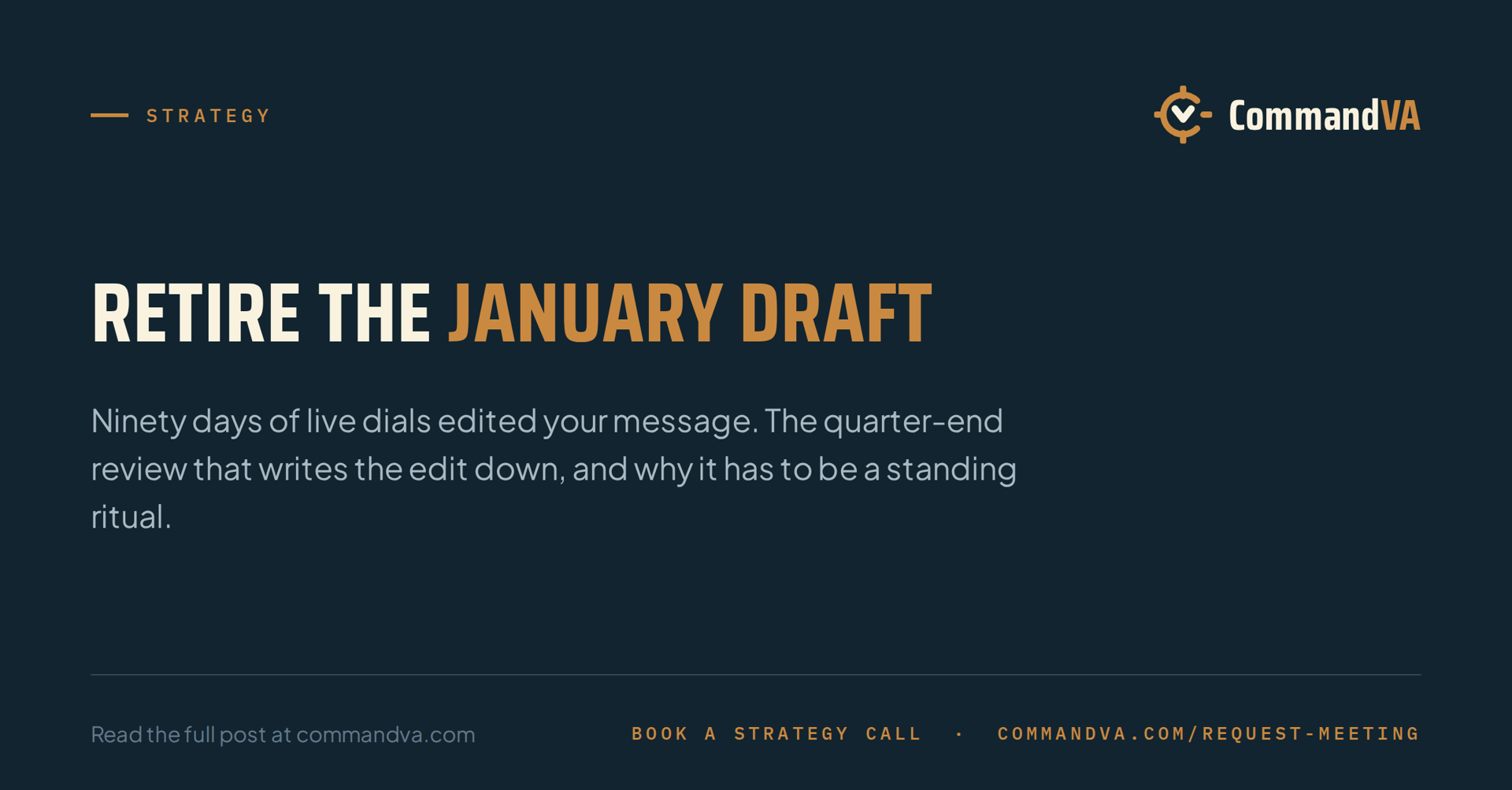 The 90-day message review
