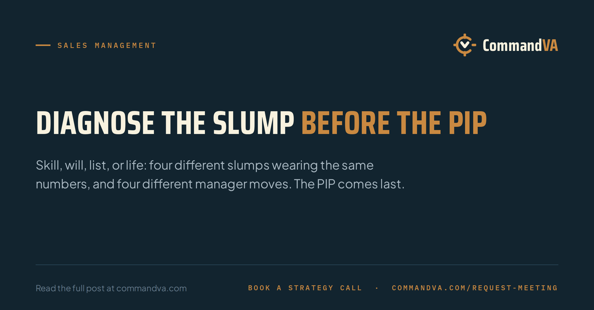 Before the PIP: diagnosing a slump