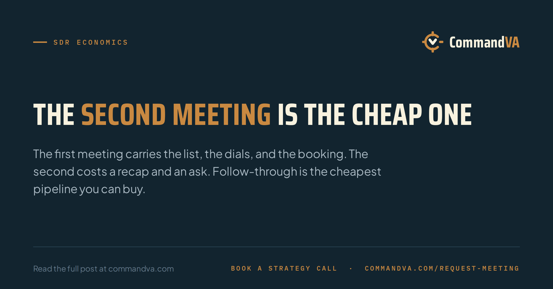 Second meetings are cheaper than first ones