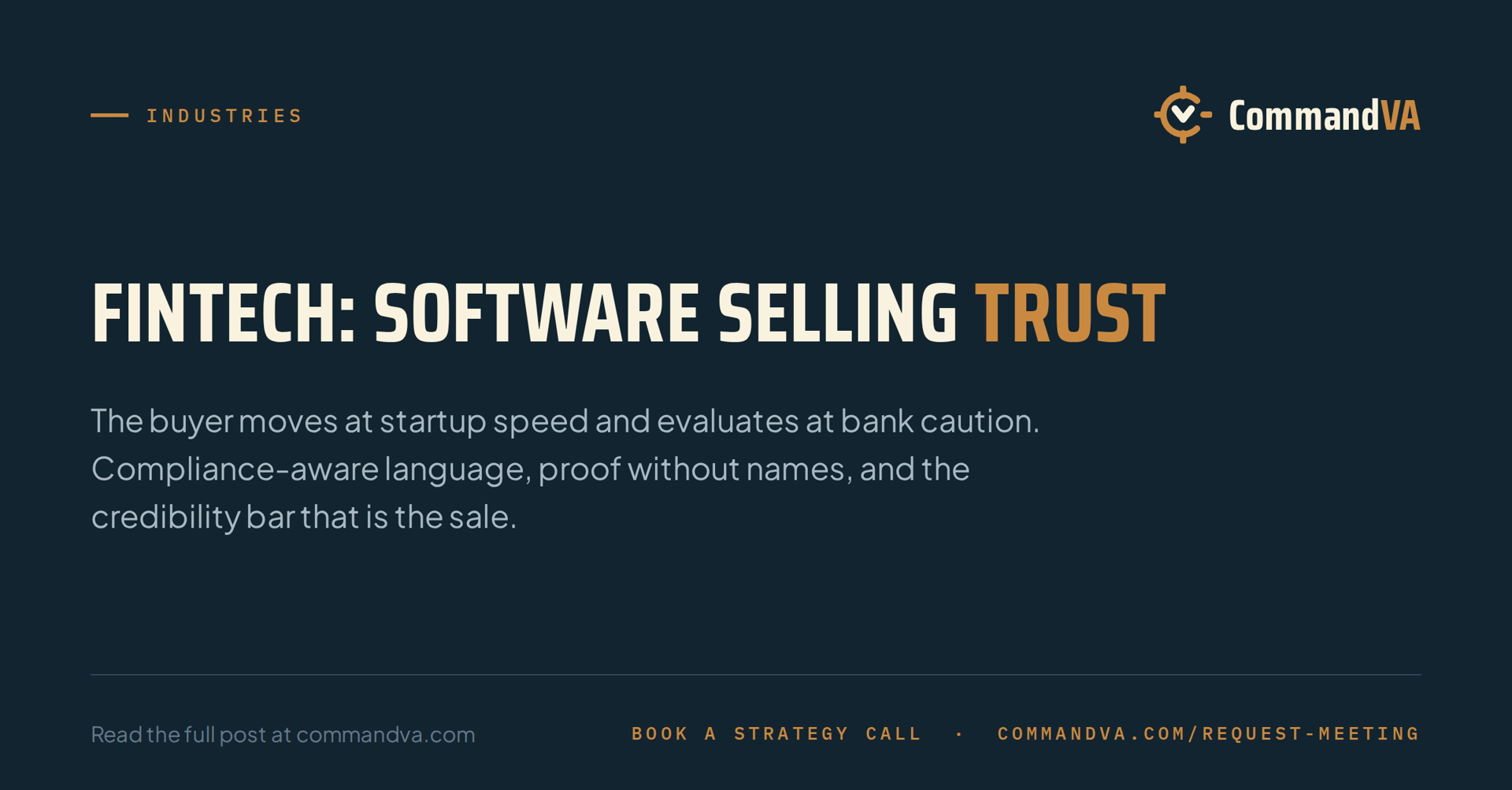 Fintech: software selling trust